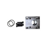 Block for Omarlift cylinder parachute valve conversion